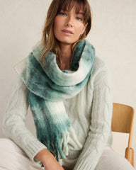 BLUE SAGE MULTI|CAMEL MULTI OVERSIZED PLAID SCARF | Talbots online