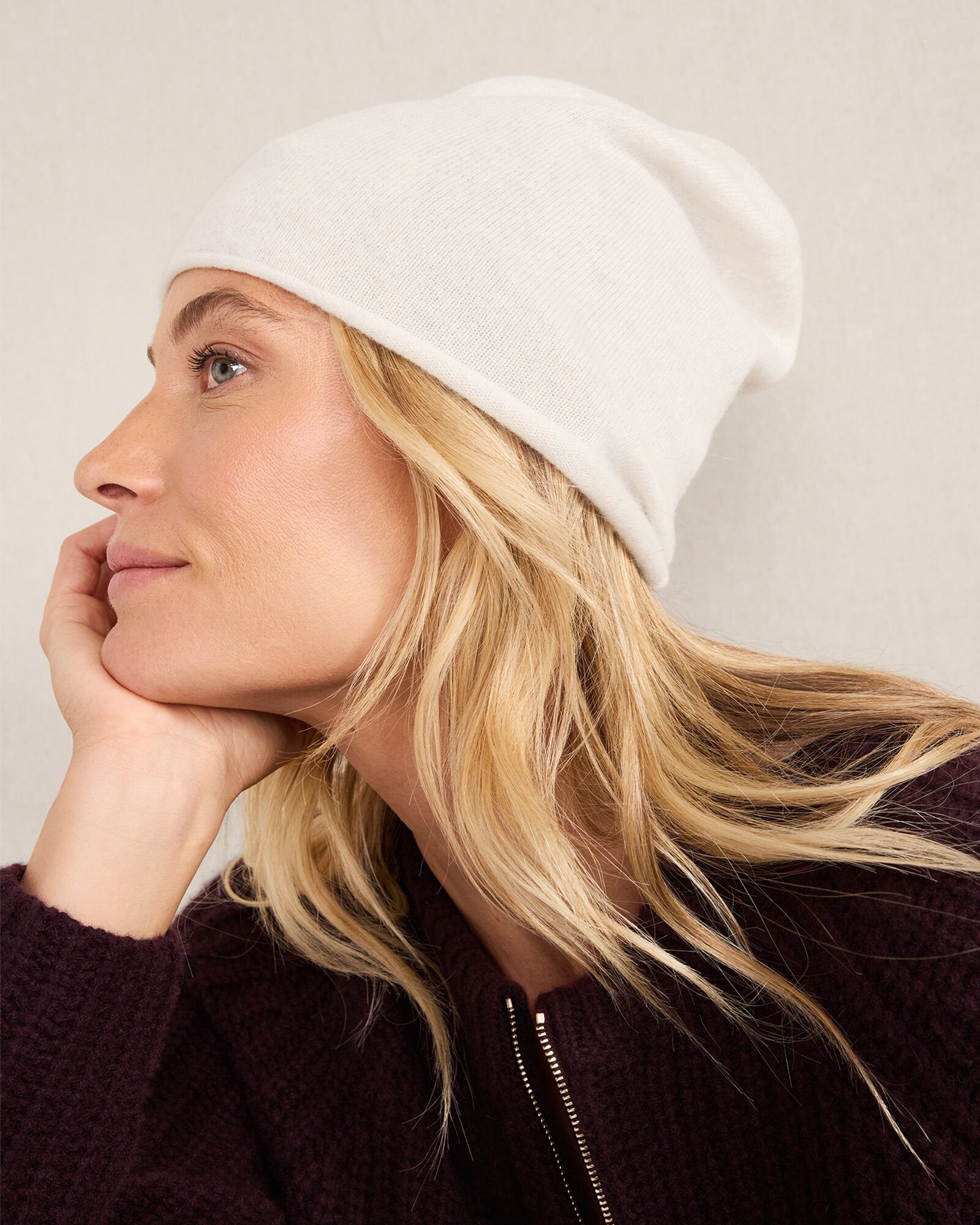 FULL MOON HTHR|NIGHTENGALE|WIND SURF CASHMERE BEANIE | Talbots US