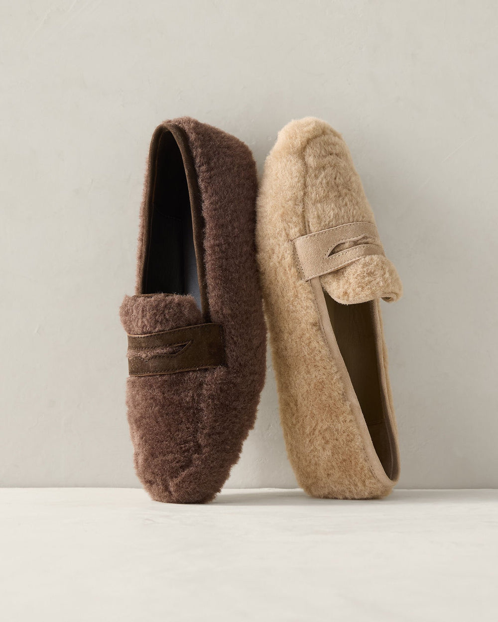 BURNT TOFFEE|PIGNOLI SHERPA AND LEATHER MOCCASINS | Talbots on sale