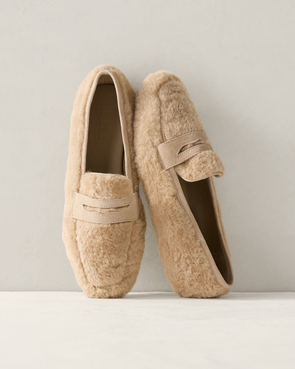 BURNT TOFFEE|PIGNOLI SHERPA AND LEATHER MOCCASINS | Talbots on sale