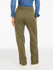 BURNT OLIVE STRAIGHT LEG PULL-ON PANTS | Talbots sale