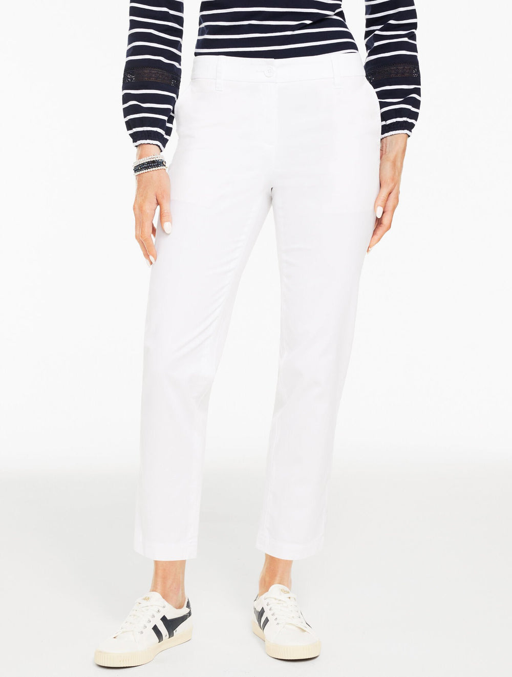 BLACK|INDIGO|OAT|WHITE HERITAGE TWILL PERFECT CROPS | Talbots discount