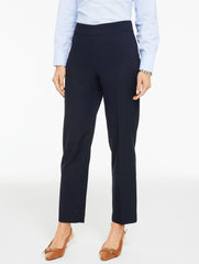INDIGO BLUE STRAIGHT ANKLE TWILL PANTS | Talbots on sale