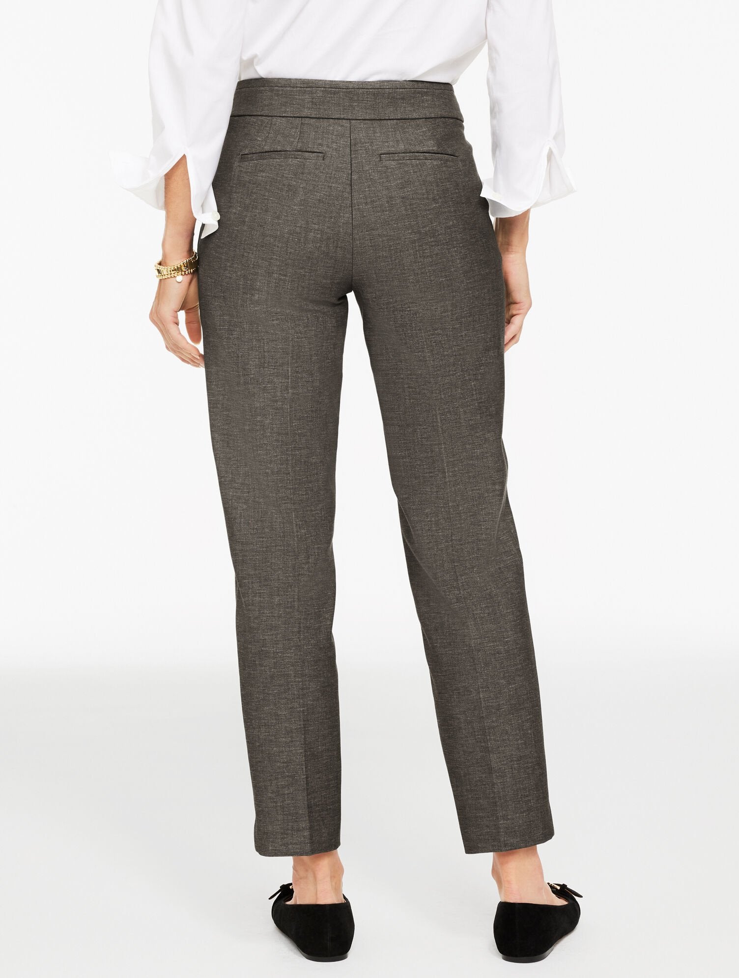 BLACK MULTI SLIM STRAIGHT ANKLE PANTS | Talbots outlet
