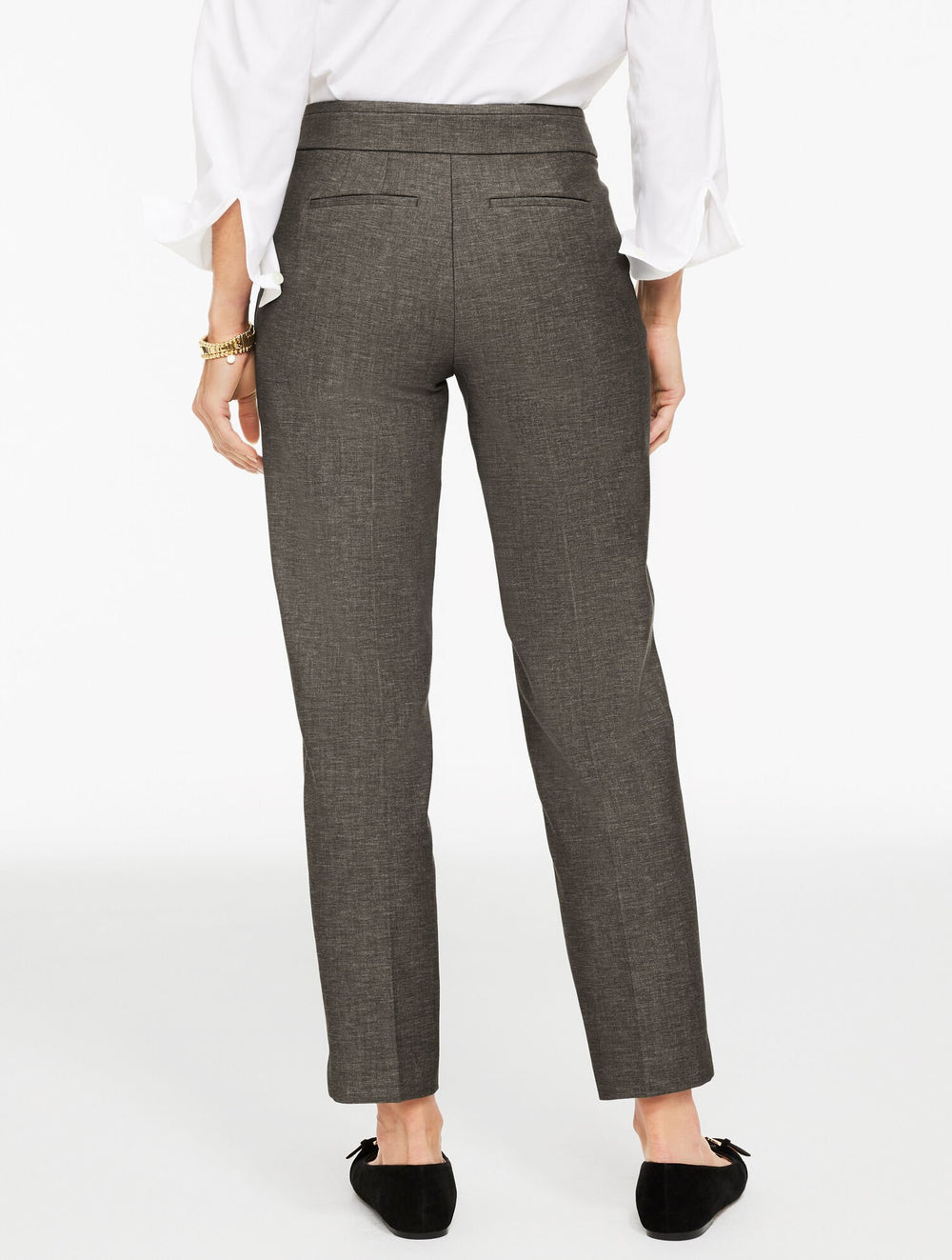 BLACK MULTI SLIM STRAIGHT ANKLE PANTS | Talbots outlet