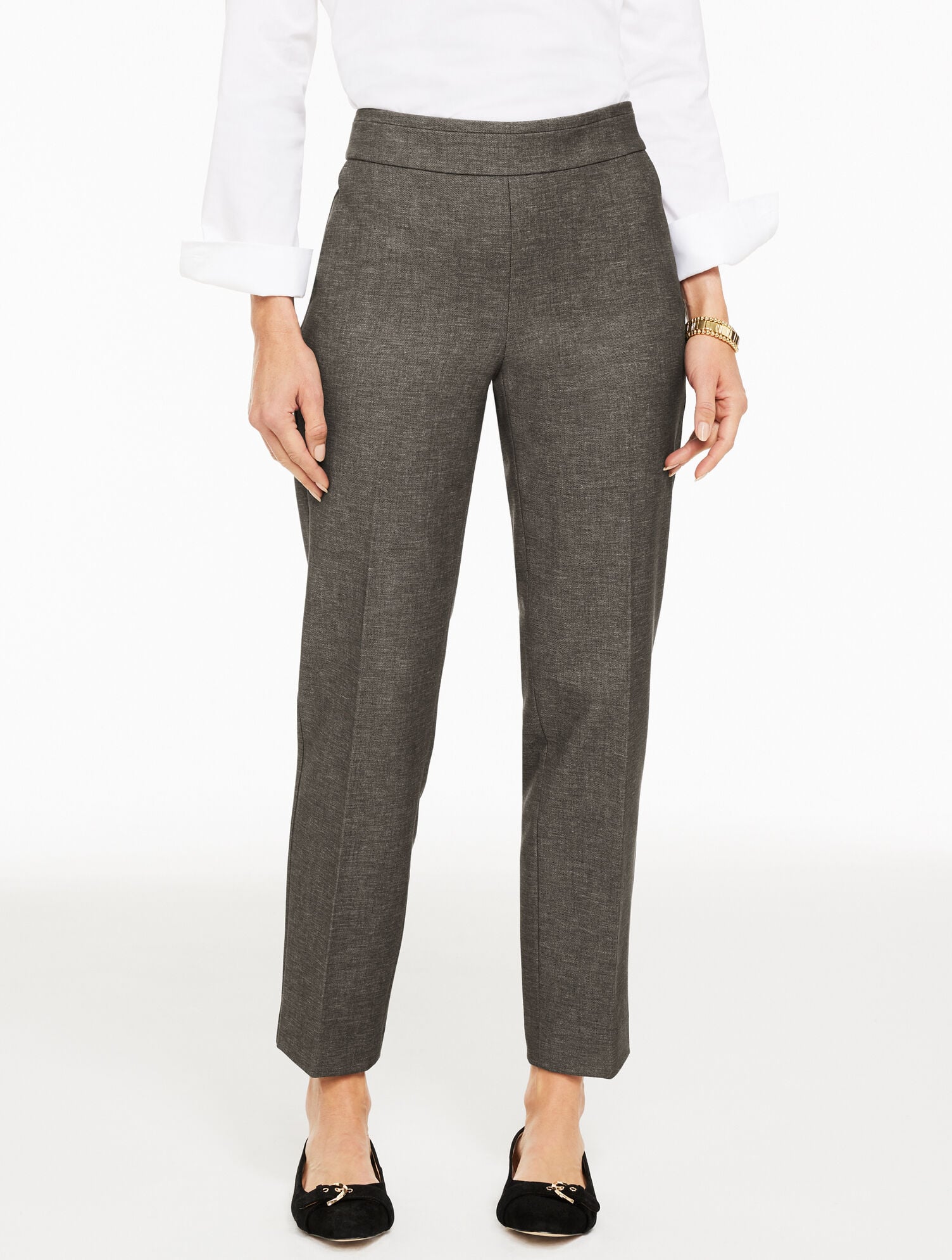 BLACK MULTI SLIM STRAIGHT ANKLE PANTS | Talbots outlet
