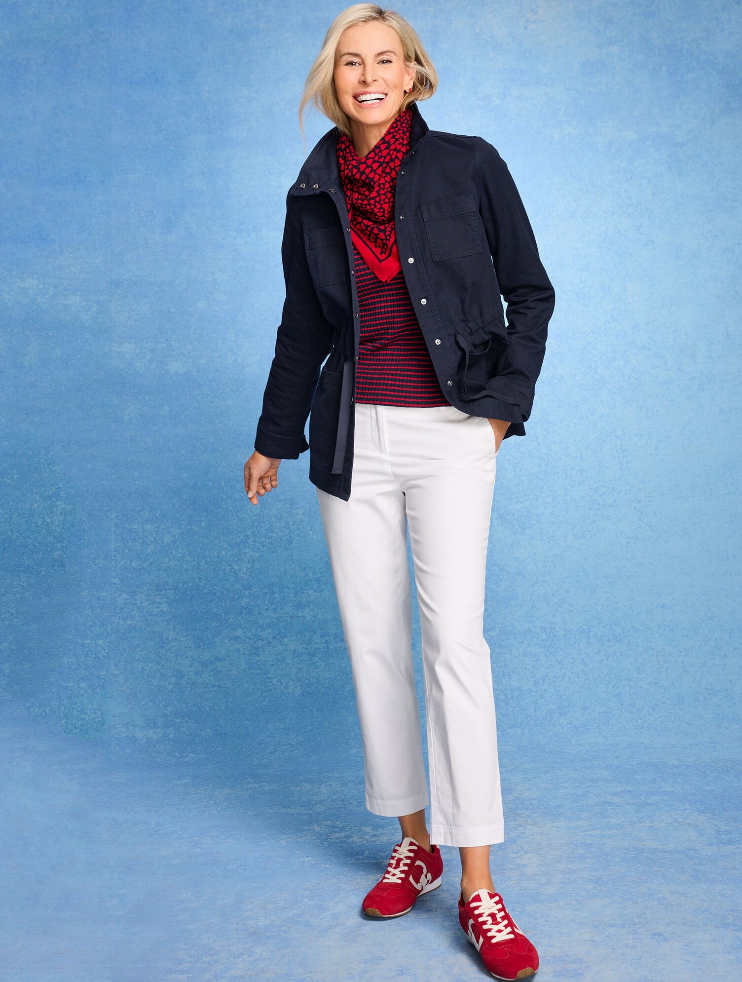 BLACK|INDIGO BLUE|OAT|WHITE HERITAGE TWILL PERFECT CROPS - CURVY FIT | Talbots near me