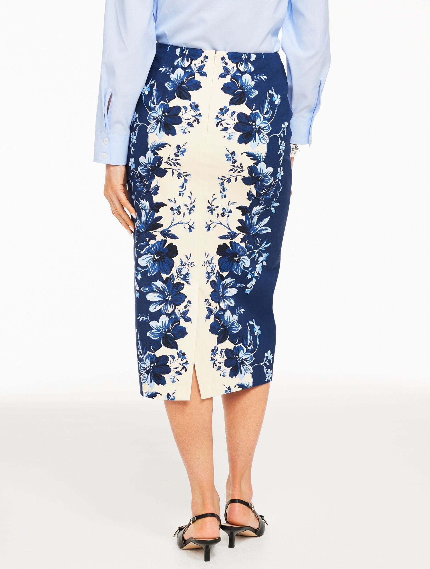INDIA INK MULTI PENCIL SKIRT - EXQUISITE BLOOMS | Talbots outlet