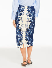 INDIA INK MULTI PENCIL SKIRT - EXQUISITE BLOOMS | Talbots outlet