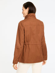 INDIGO BLUE|JASPER TWILL UTILITY JACKET | Talbots online
