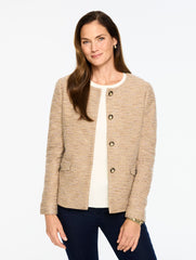 SESAME MULTI TWEED KNIT LADY JACKET | Talbots on sale