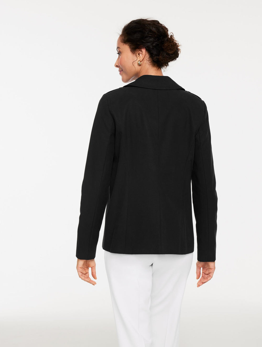 BLACK SHORT TRENCH COAT | Talbots outlet