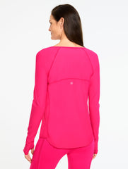 PINK PEACOCK STRETCH JERSEY LONG SLEEVE TEE | Talbots outlet