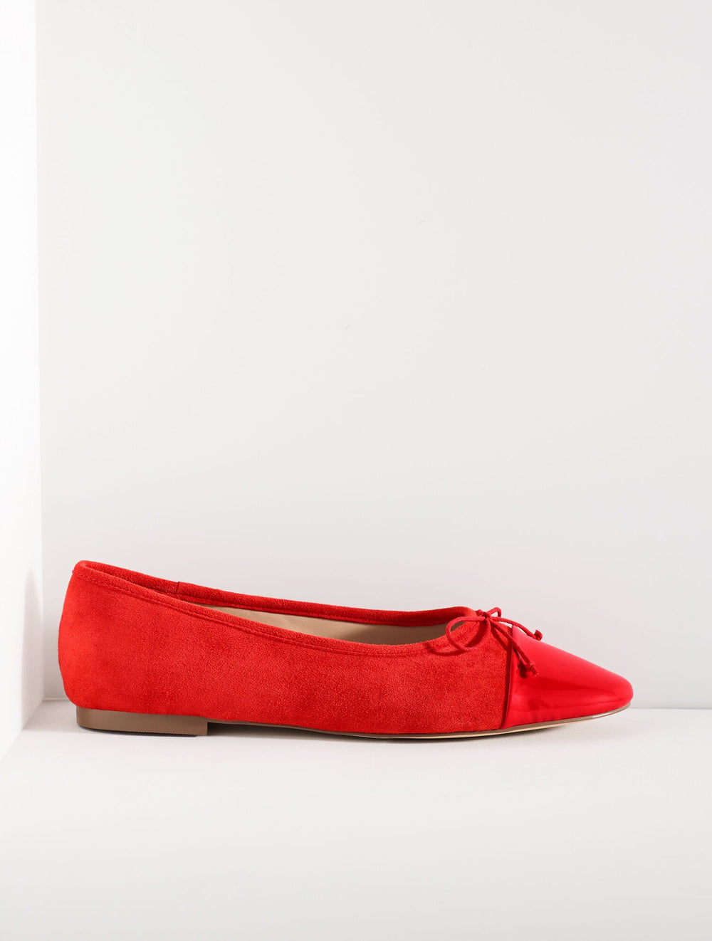 VALIANT POPPY ANSLY SUEDE PATENT LEATHER BALLET FLATS | Talbots sale