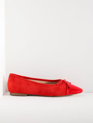 VALIANT POPPY ANSLY SUEDE PATENT LEATHER BALLET FLATS | Talbots sale
