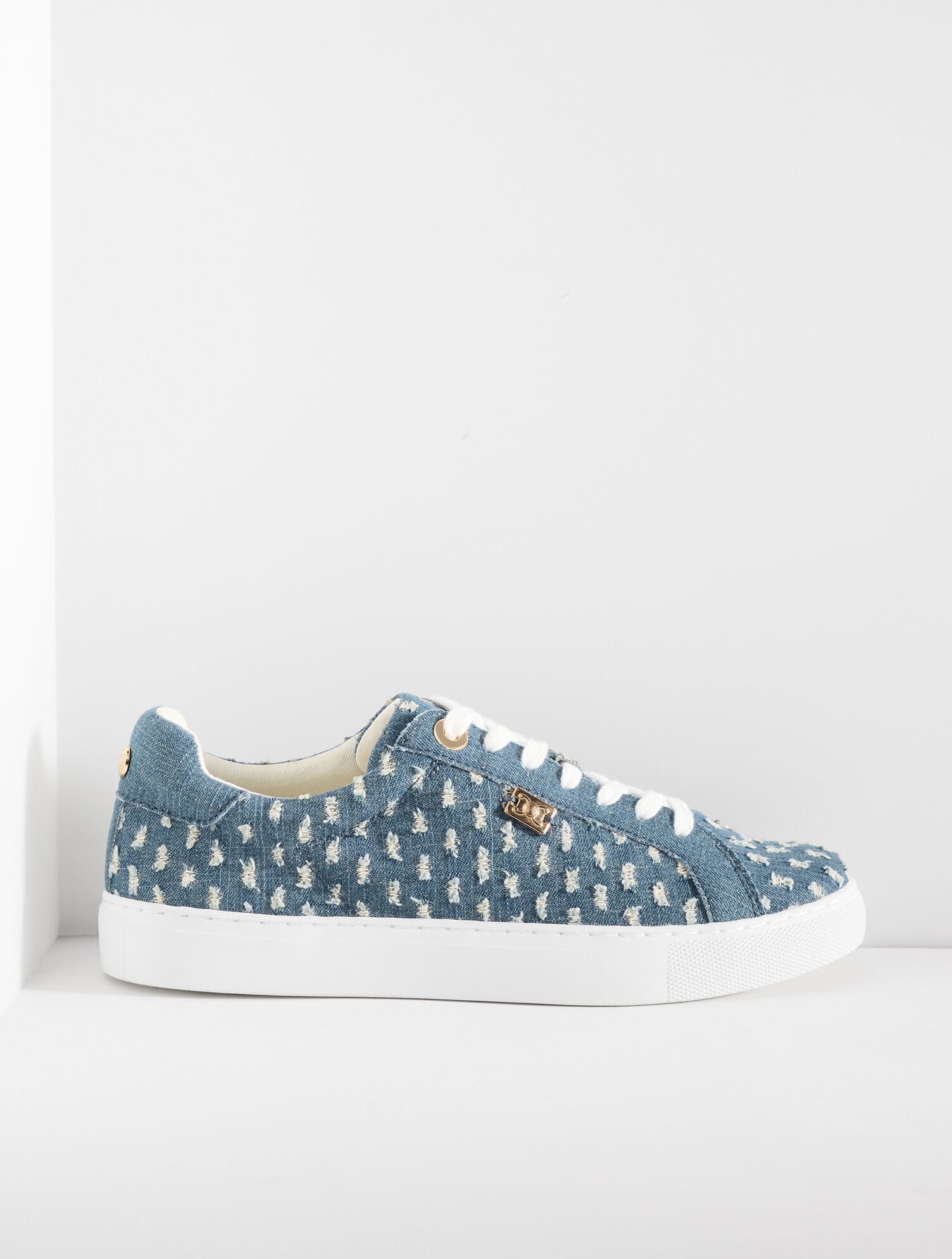 MEDIUM WASH AUBREY DENIM SNEAKERS | Talbots discount