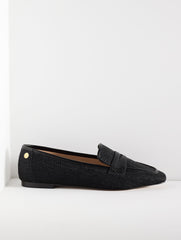 BLACK ERIN STRAW RAFFIA LOAFERS | Talbots for sale