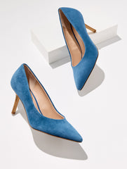 NAVY DUSK SASHA SUEDE POINTED TOE PUMPS | Talbots near me