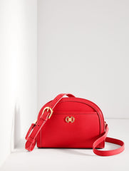 RED POP RORY NAPPA MOON CROSSBODY BAG | Talbots sale