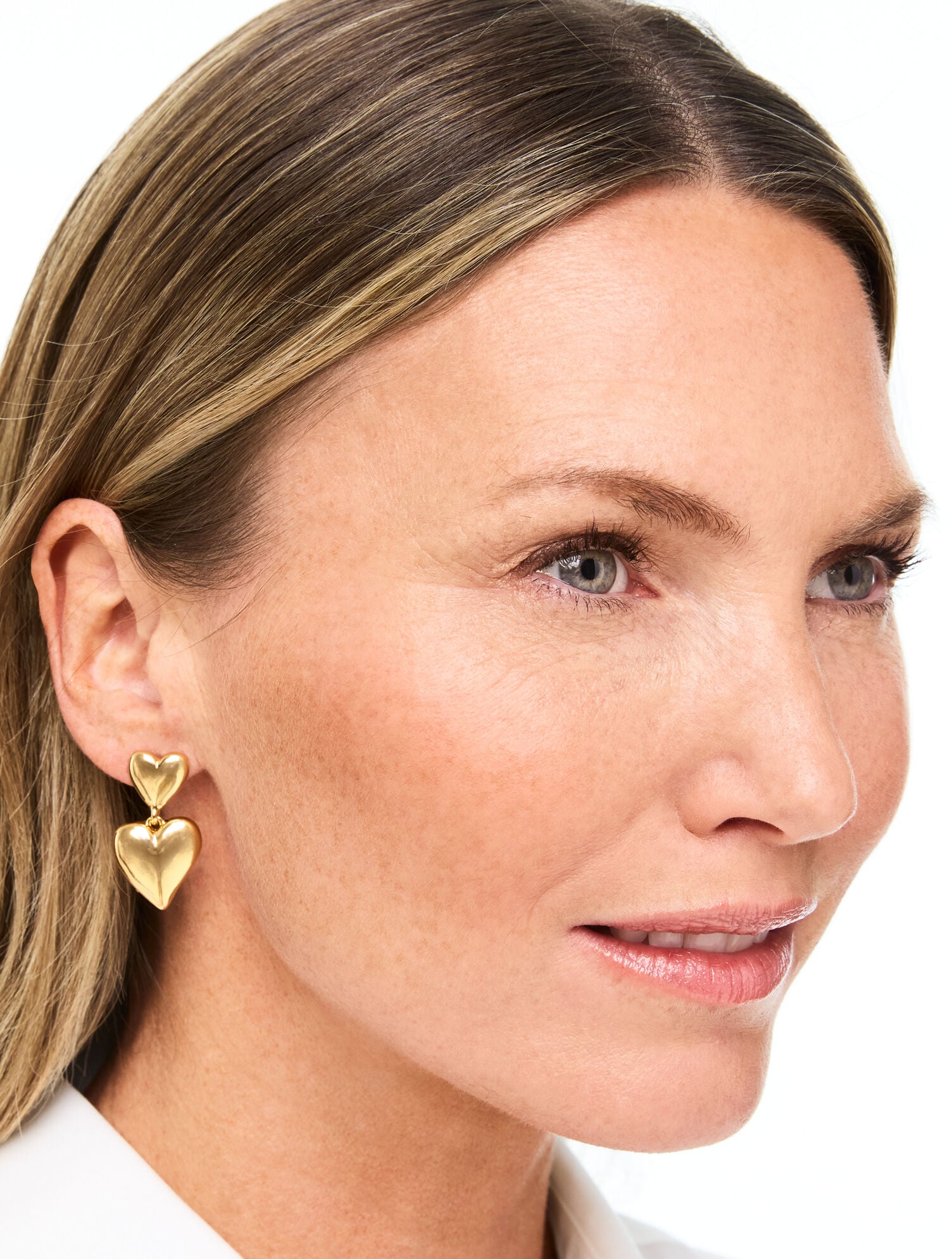 GOLD SOFT HEARTS DROP EARRINGS | Talbots on sale