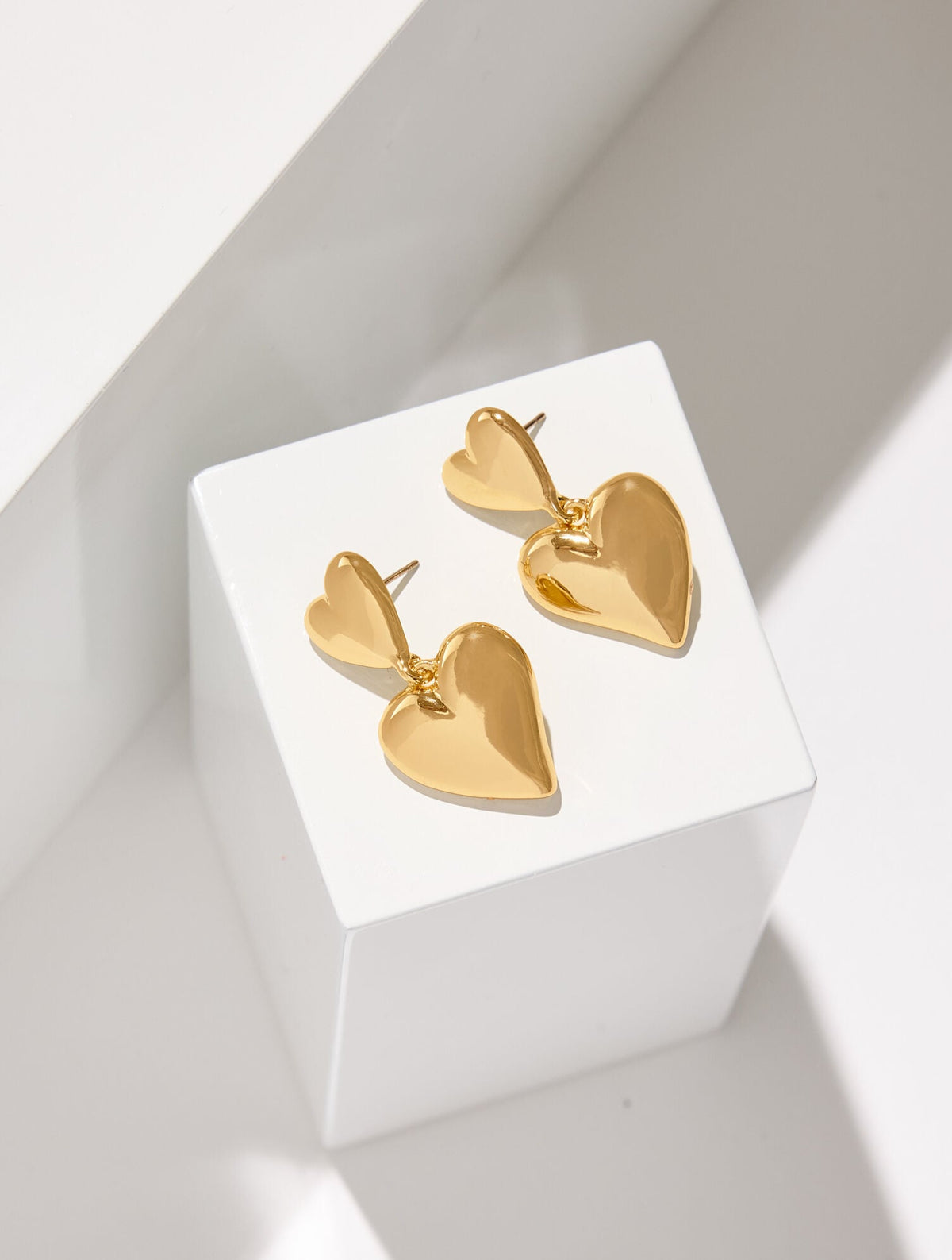GOLD SOFT HEARTS DROP EARRINGS | Talbots on sale