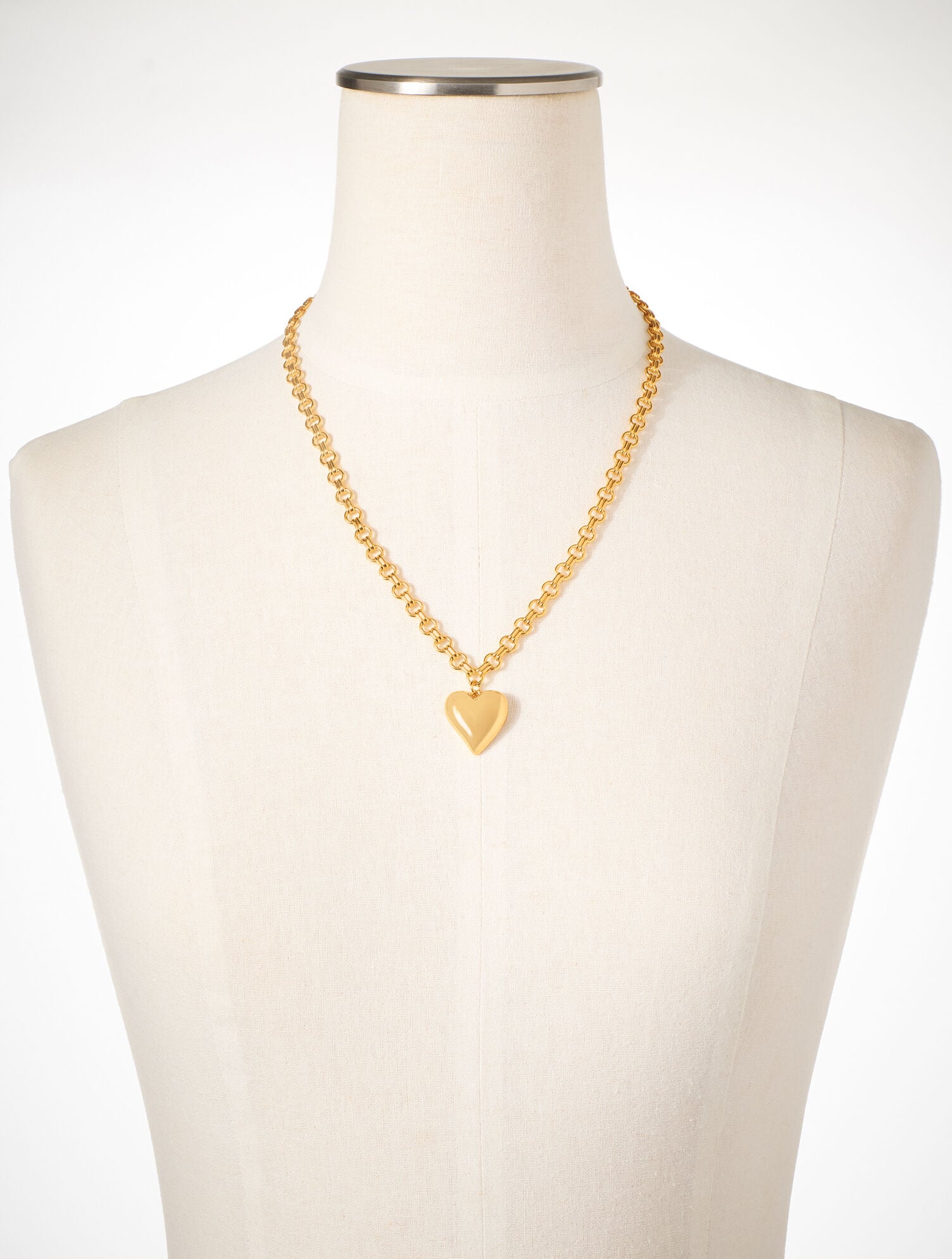 GOLD SOFT HEART PENDANT NECKLACE | Talbots US
