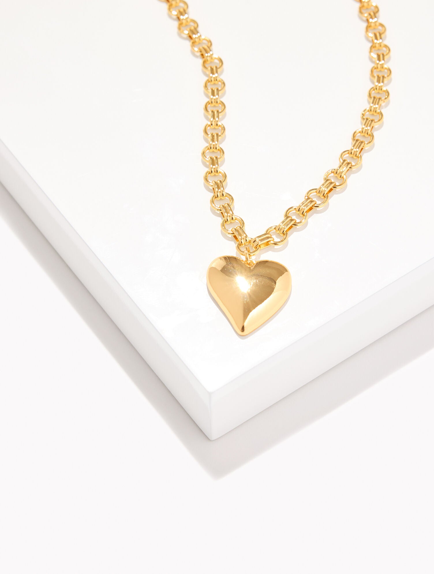 GOLD SOFT HEART PENDANT NECKLACE | Talbots US