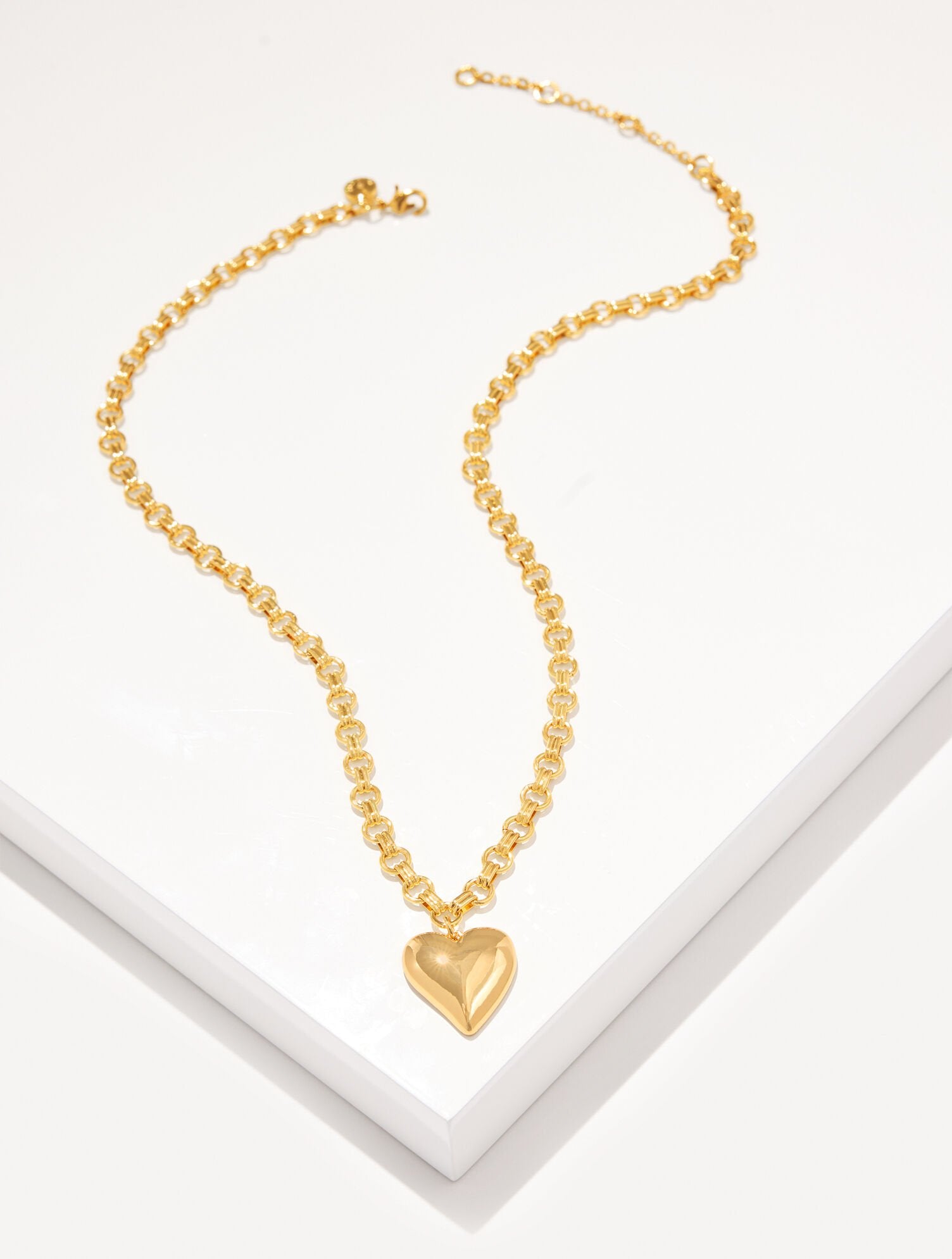 GOLD SOFT HEART PENDANT NECKLACE | Talbots US