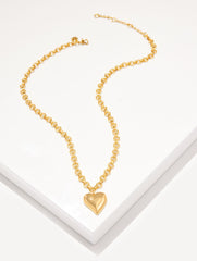 GOLD SOFT HEART PENDANT NECKLACE | Talbots US