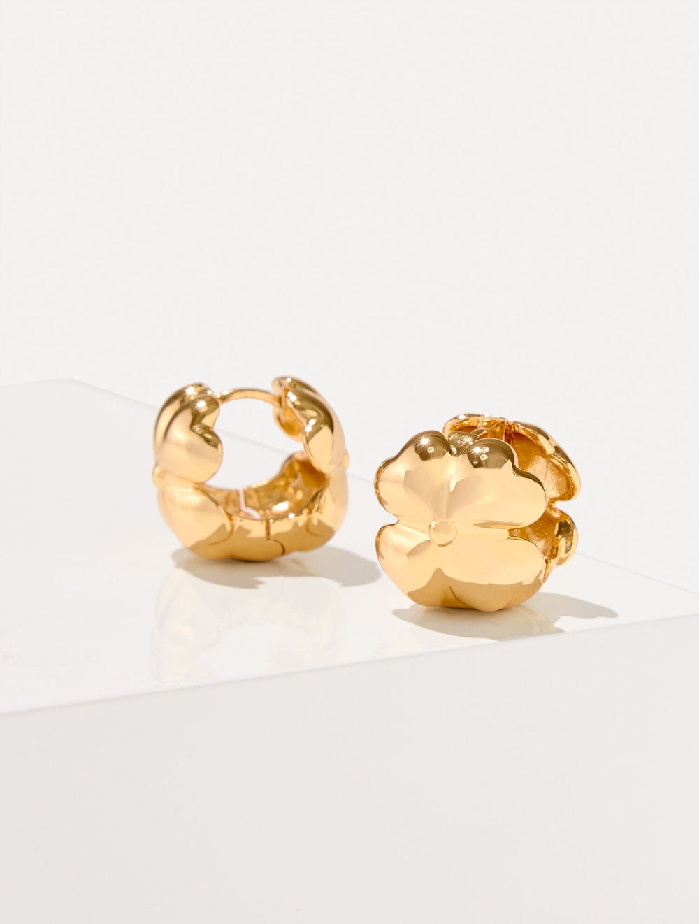 GOLD CLOVER FRONT BACK EARRINGS | Talbots on sale