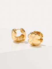 GOLD CLOVER FRONT BACK EARRINGS | Talbots on sale