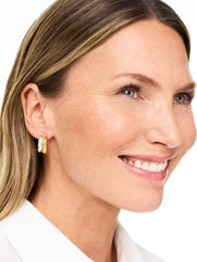 GOLD/SHINY SILVER ROPE SWIRL HOOP EARRINGS | Talbots US