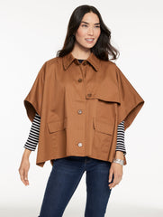 SIERRA BROWN SHORT TRENCH CAPE | Talbots online