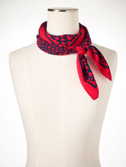 INDIGO BLUE MULTI FLOWING HEARTS SQUARE SCARF | Talbots for sale