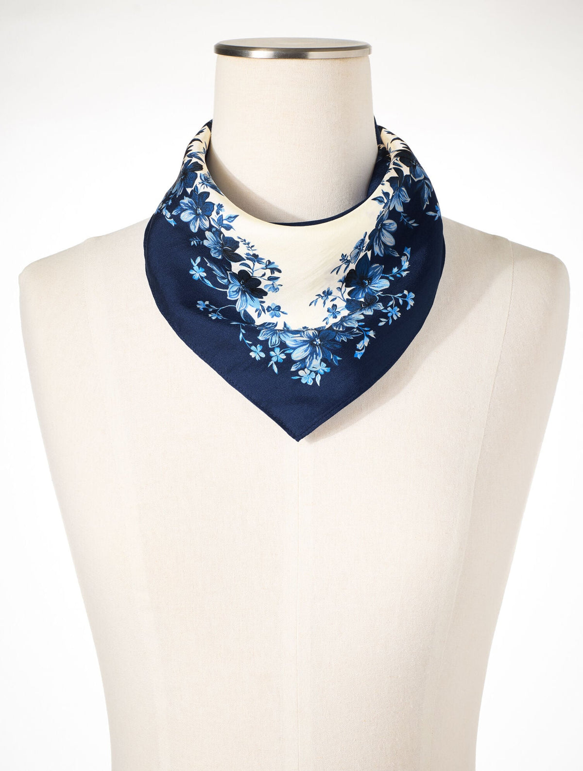 INDIA INK MULTI EXQUISITE BLOOMS NECKERCHIEF | Talbots on sale