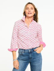 IVORY MULTI MODERN CLASSIC SHIRT - GRAPHIC LEAVES | Talbots sale