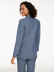 BLUE REFINED DENIM BLAZER | Talbots discount