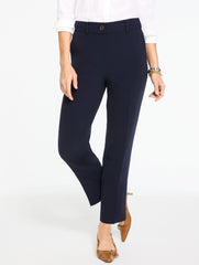 BLACK|INDIGO BLUE STRAIGHT LEG EASY TRAVEL PANTS | Talbots US