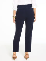 BLACK|INDIGO BLUE STRAIGHT LEG EASY TRAVEL PANTS | Talbots online