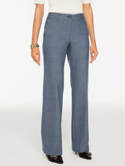 BLUE BOOT LEG REFINED DENIM PANTS | Talbots outlet