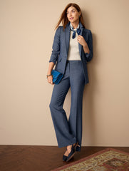 BLUE BOOT LEG REFINED DENIM PANTS | Talbots outlet