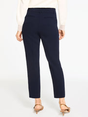 INDIGO BLUE TAPERED ANKLE POLISHED CREPE PANTS | Talbots US
