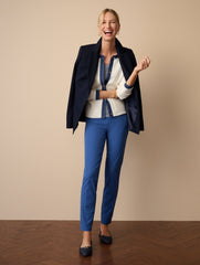 IVORY DENIM TRIM CARDIGAN | Talbots near me