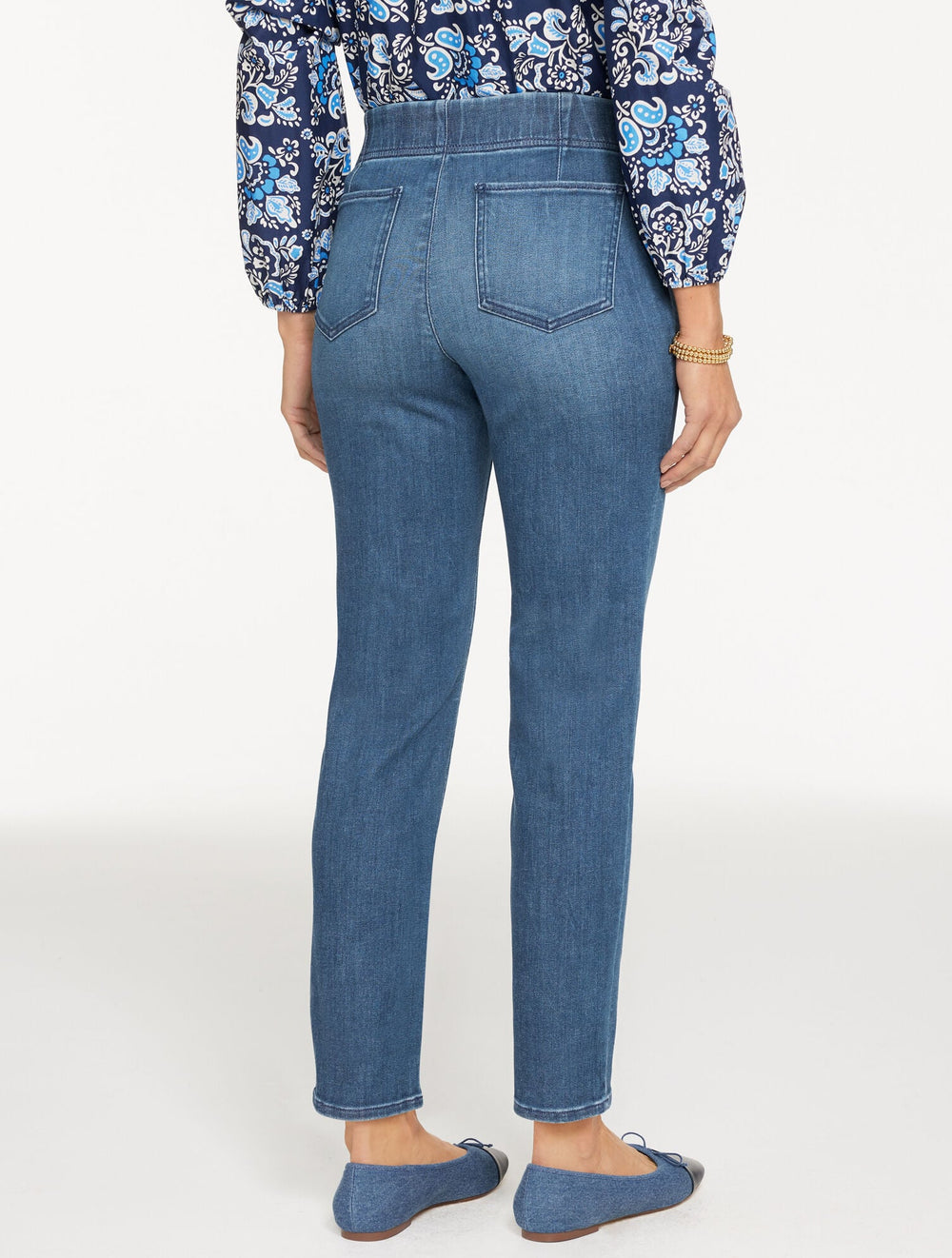 NOHO WASH SLIM ANKLE PULL-ON TRAVEL JEANS - NOHO WASH | Talbots sale