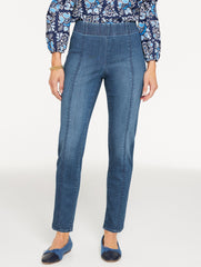 NOHO WASH SLIM ANKLE PULL-ON TRAVEL JEANS - NOHO WASH | Talbots sale