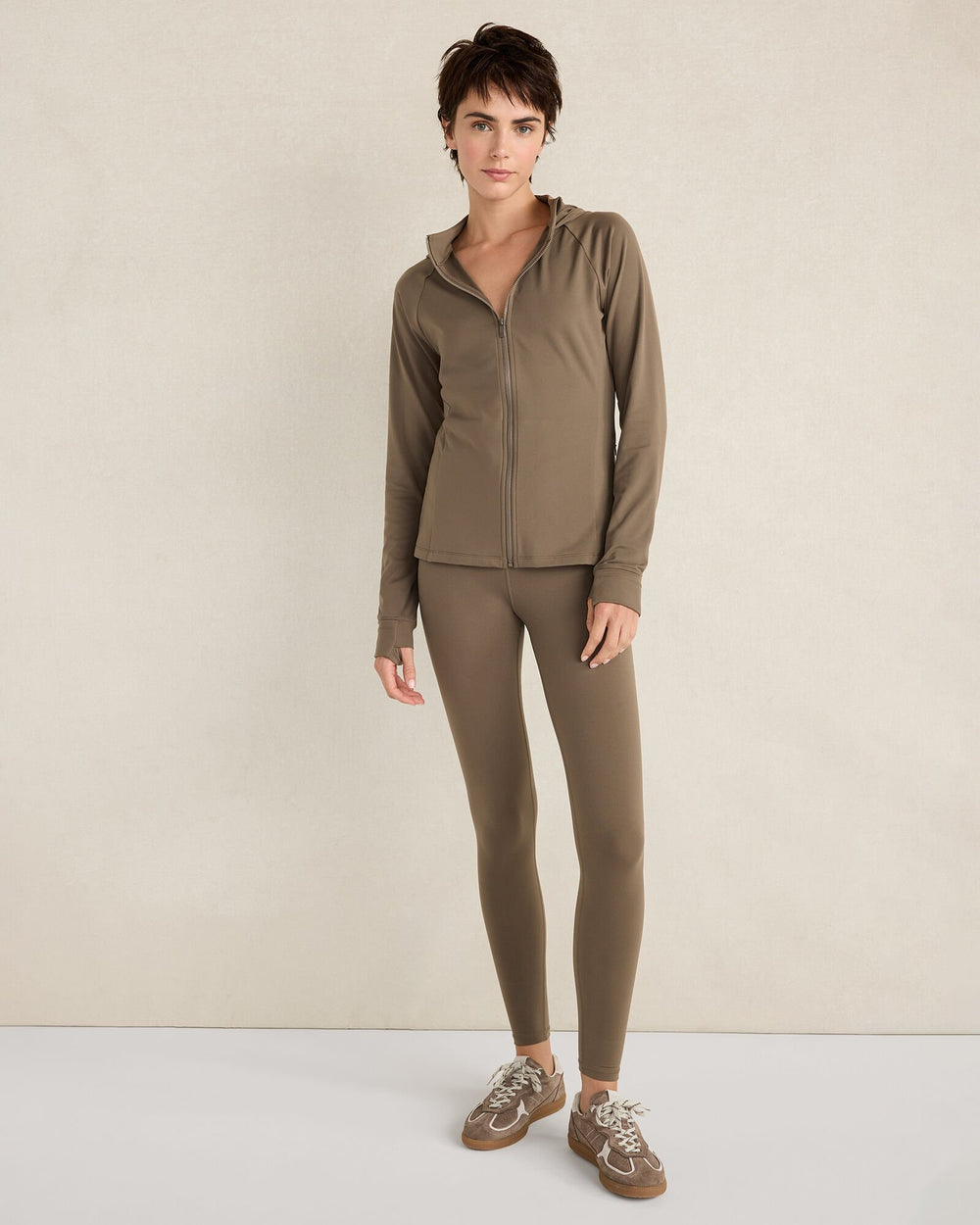 BURNT SPICE|SLATE BROWN BALANCE FULL-ZIP JACKET | Talbots for sale