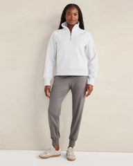 GLACIER FROST|RAINFALL CLOUD FLEECE HALF-ZIP PULLOVER | Talbots online