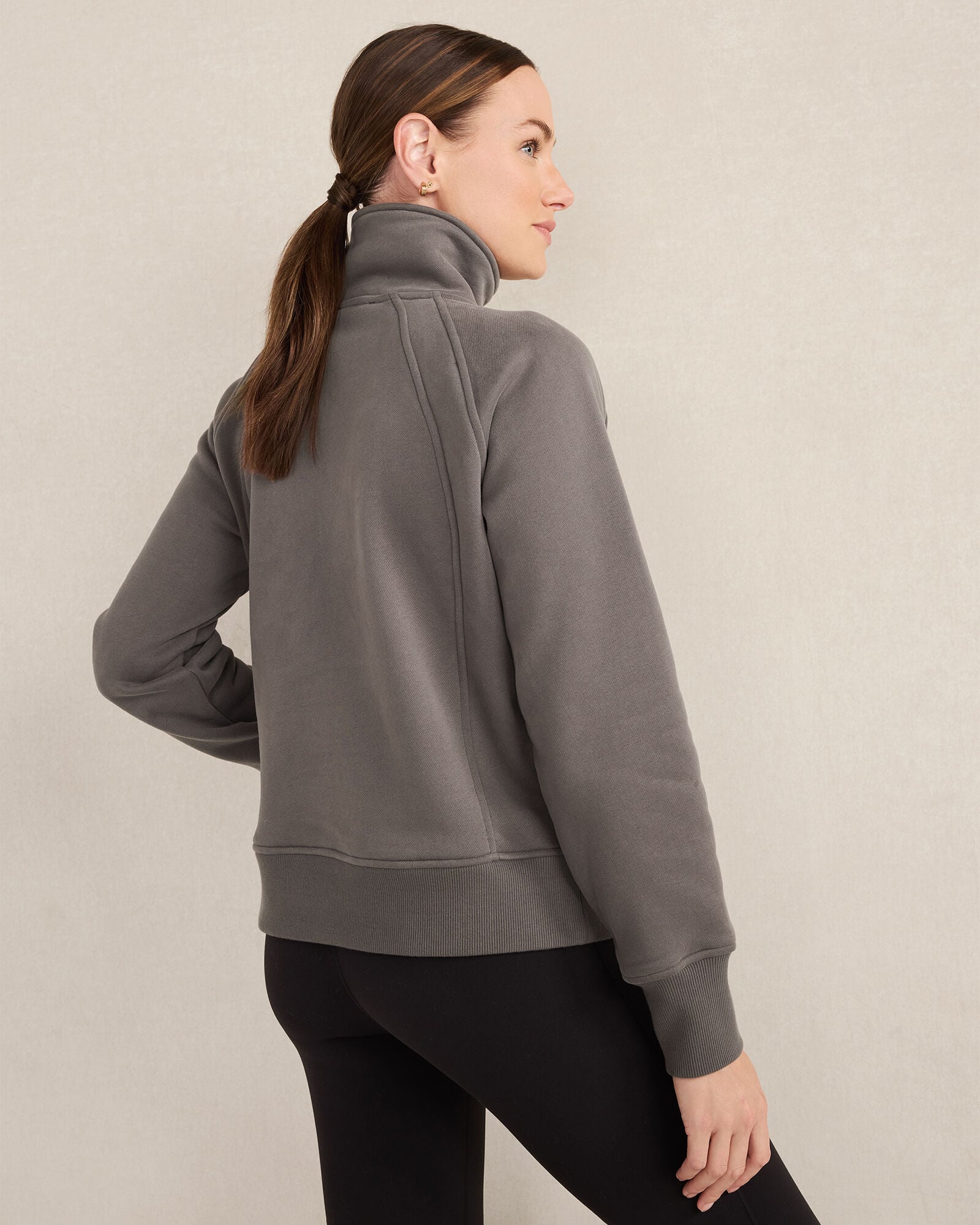 GLACIER FROST|RAINFALL CLOUD FLEECE HALF-ZIP PULLOVER | Talbots online
