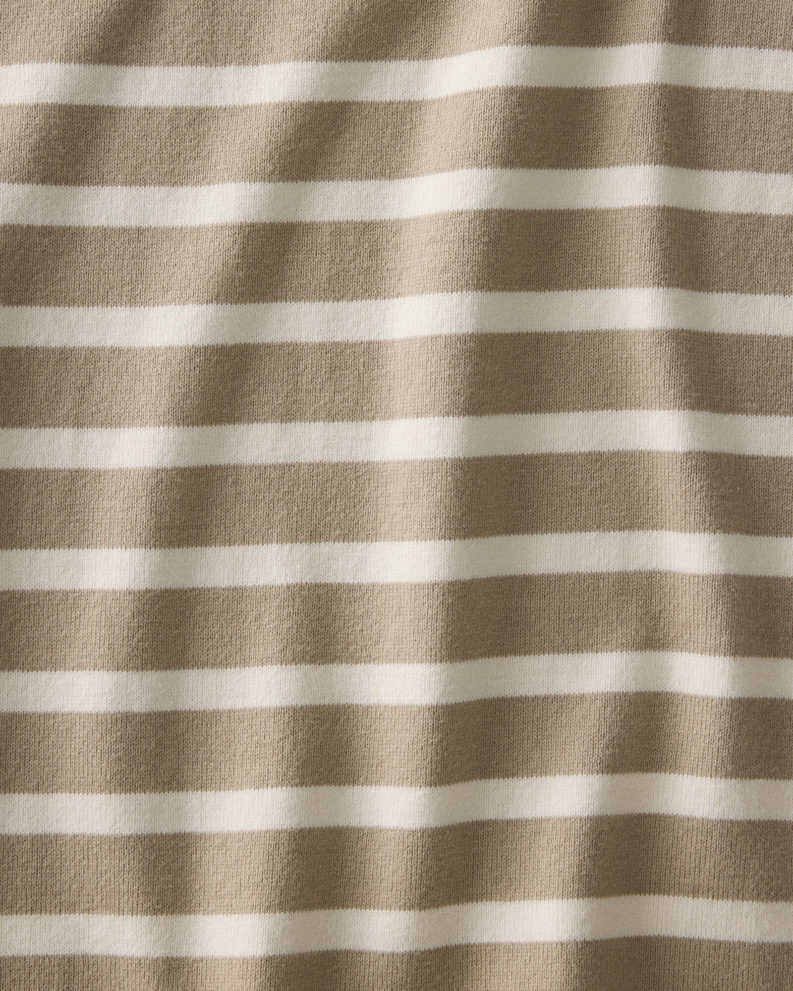 SLEIGH STRIPE/PURE TAUPE ORGANIC COTTON FUNNEL NECK STRIPED PULLOVER | Talbots on sale