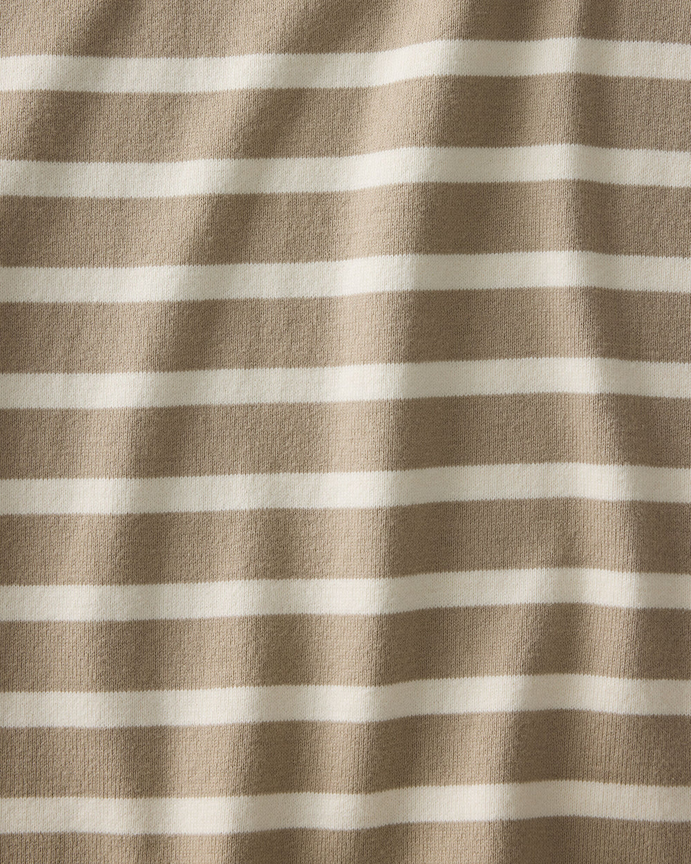 SLEIGH STRIPE/PURE TAUPE ORGANIC COTTON FUNNEL NECK STRIPED PULLOVER | Talbots on sale